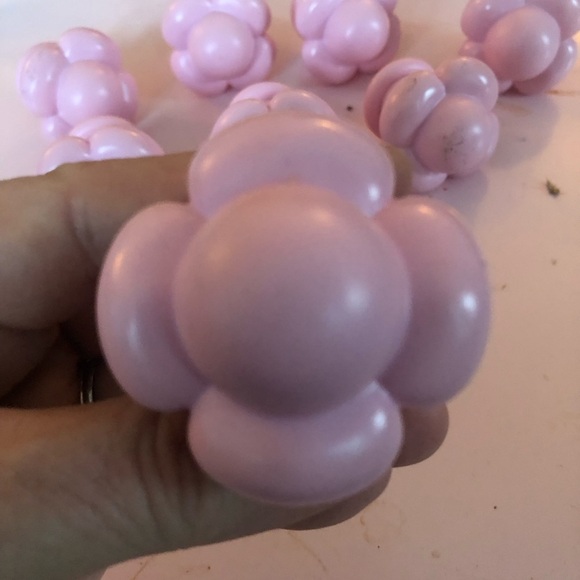 Ikea Skulptur Pink Porcelain Curtain Rod Finial . Could be used as handles-used - Picture 3 of 13